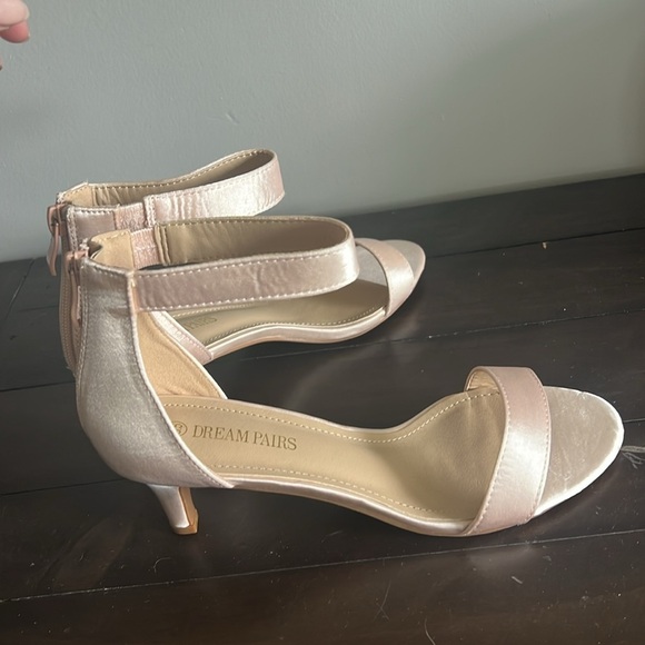 Fiona open toe satin kitten  heels - Picture 5 of 15